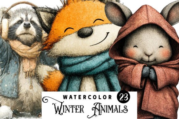 Download Woodland Winter Animals Clipart - Winter Collection