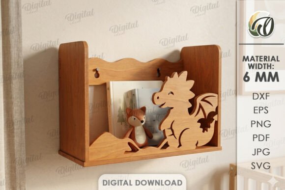 Download 3D Kids Wall Shelf Laser Cut - Kids wall Collection
