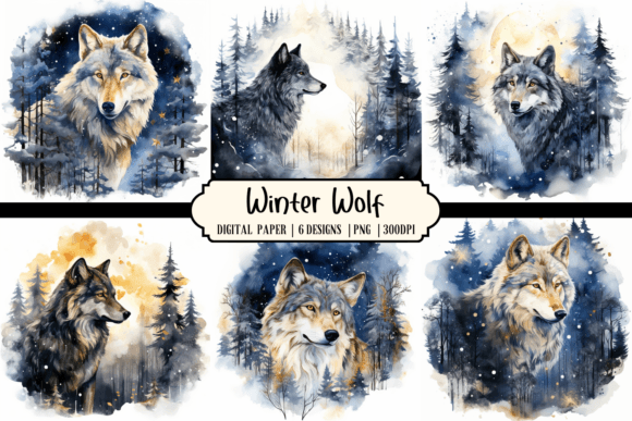 Download Winter Wolf Background - Winter Collection