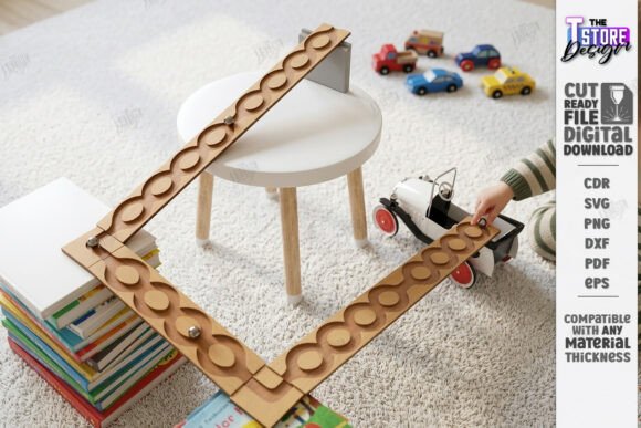 Download Kids Wall Marble Track Laser Cut | CNC - Kids wall Collection