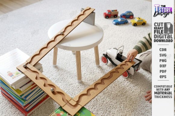 Download Kids Wall Marble Track Laser Cut | CNC - Kids wall Collection