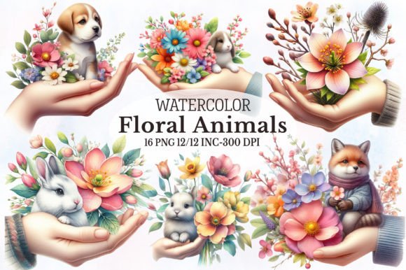 Download Spring Floral Animals Sublimation - Floral animals Collection