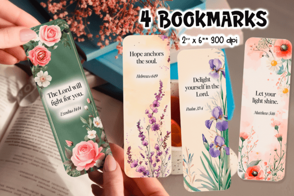 Download Printable Bible Verse Floral Bookmark - Premium Resources