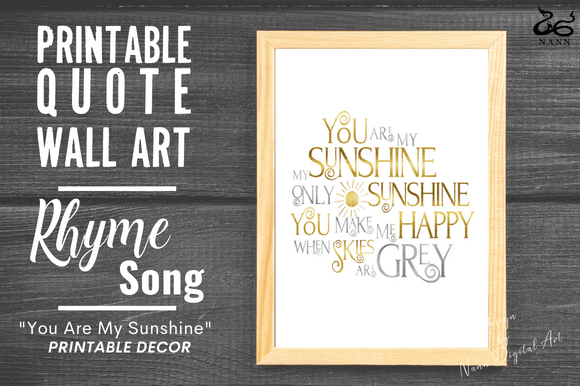 Download Kids Wall Art/ Nursery Rhyme Song Print - Kids wall Collection